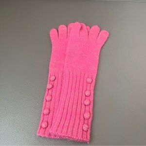 JCrew pink cashmere gloves